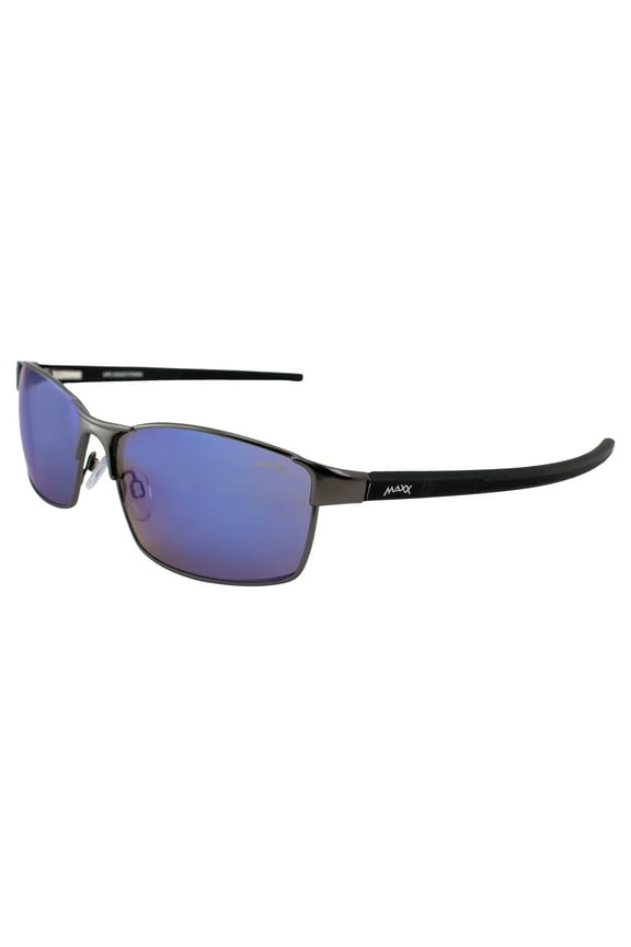 Speed Sport Golf Riding Sunglasses Gunmetal Metal Frame Blue Smoke Lens