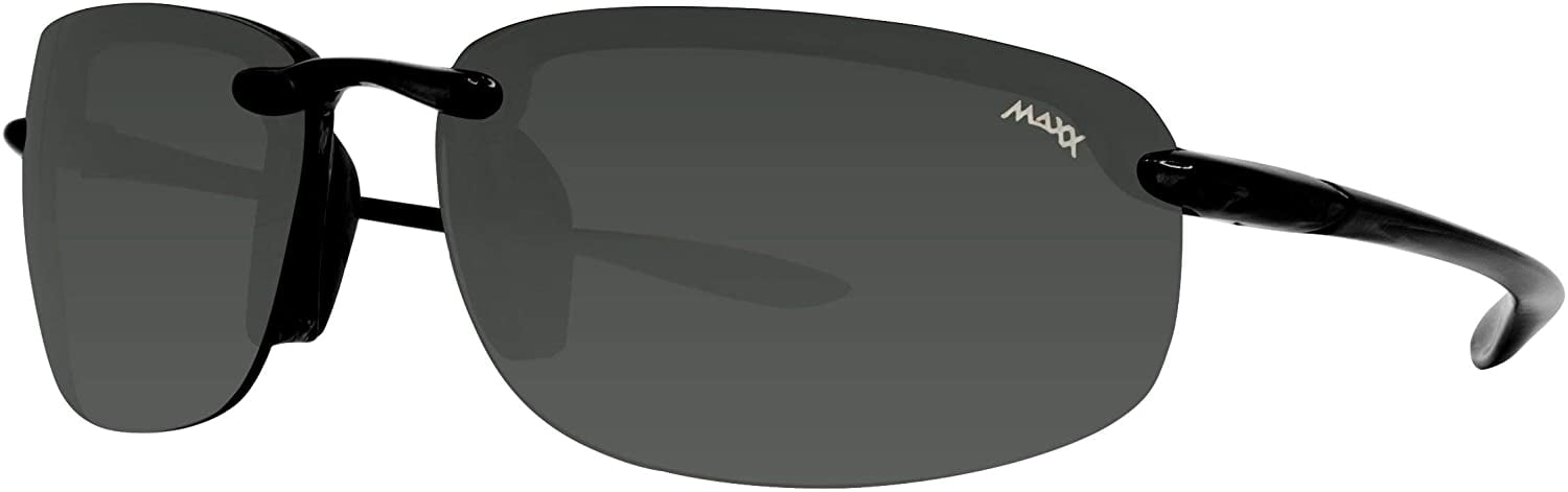 Maxx Sunglasses 5 Sport Black Frame with HD Smoke Polarized Lens