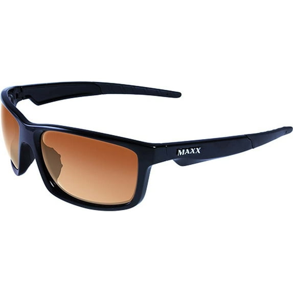 Maxx Sunglasses Retro 2.0 Black Frame HD Amber Lenses