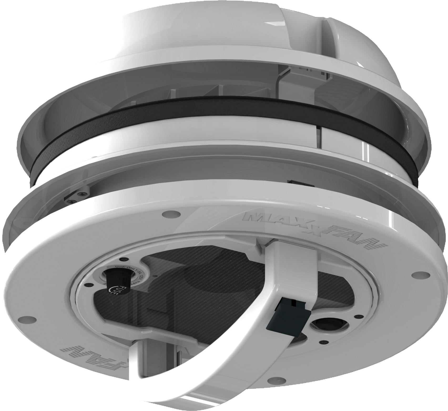 MaxxAir Black 6" Roof Mount Ventilation Fan with LED Light