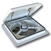 MaxxFan Plus 0004000K White RV Fan with Manual Opening