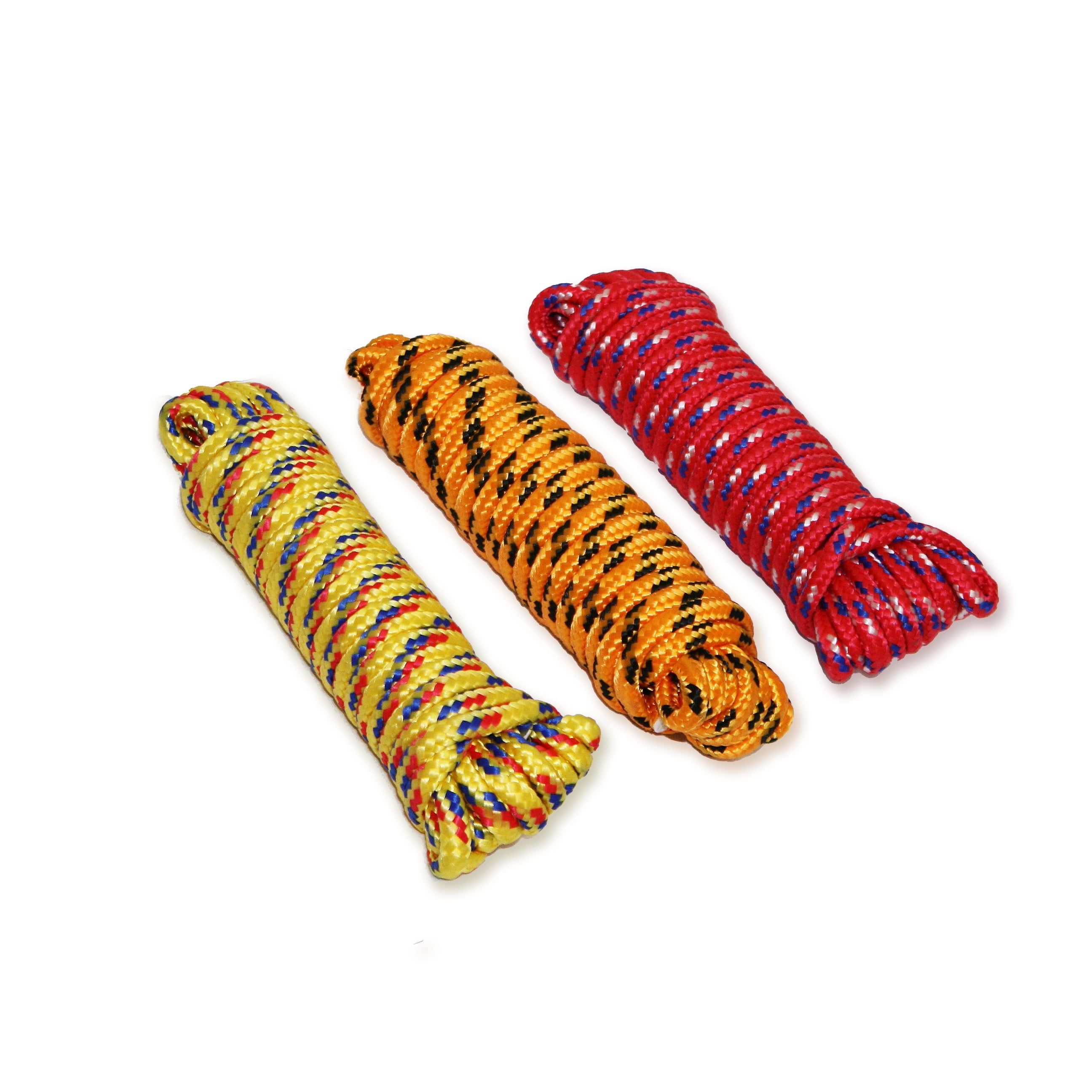 MaxxHaul 50228 Diamond Braided Rope of 1/4" x 25' Extra Strength- Sunlight and Weather Resistant, Multicolor