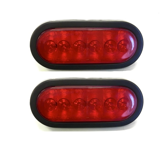MaxxHaul 80684 6" LED Submersible Oval LED Stop/Turn Trailer Tail Light - 2 Pack DOT CERTIFIED