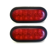 MaxxHaul 80684 6" LED Submersible Oval LED Stop/Turn Trailer Tail Light - 2 Pack DOT CERTIFIED