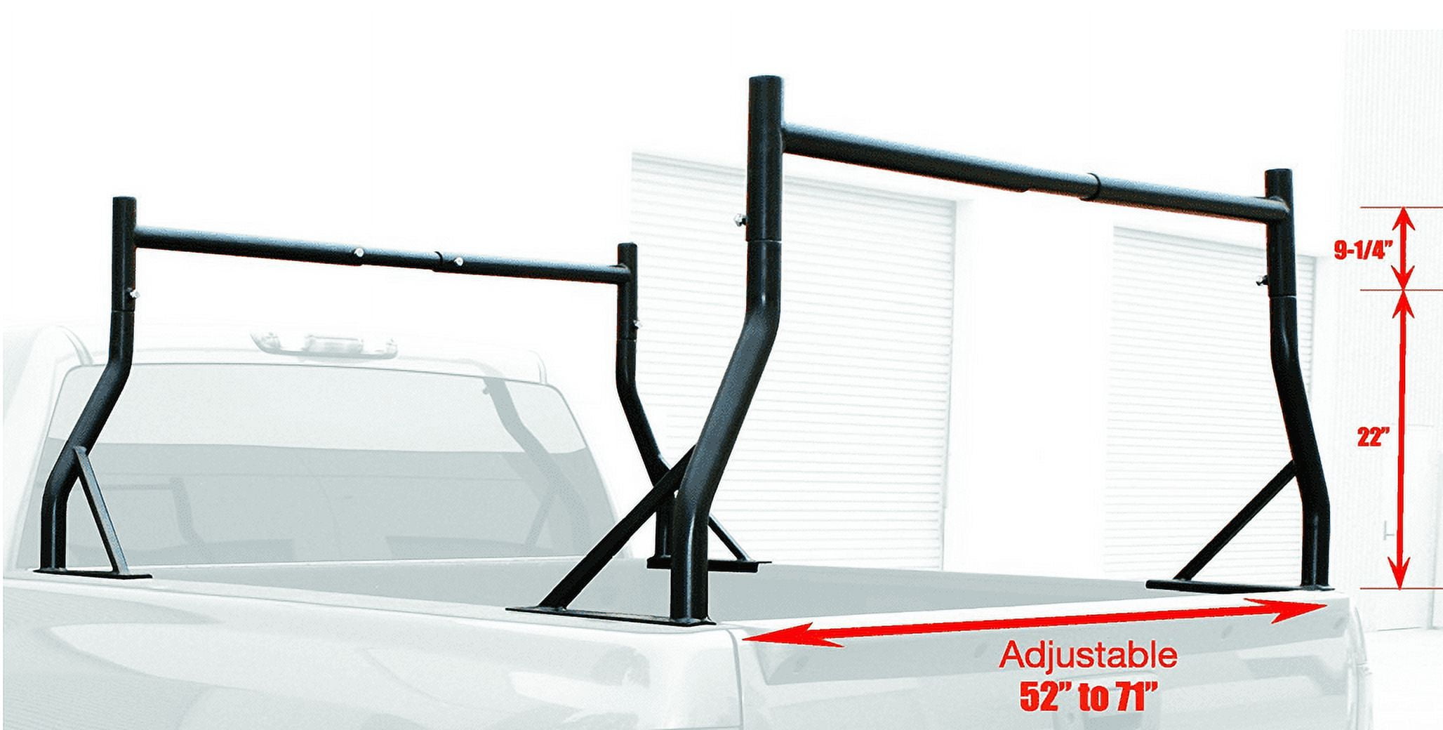 MaxxHaul Steel Pickup Truck Bed Adjustable Cargo Lumber Ladder Racks (2
