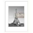 thumbnail image 1 of MaxxMarket 12x16 Picture Frame, Display Pictures 8.5x11 with Mat or 12 x 16 Without, Wall Hanging Poster Frames, White, 1 Pack, 1 of 5