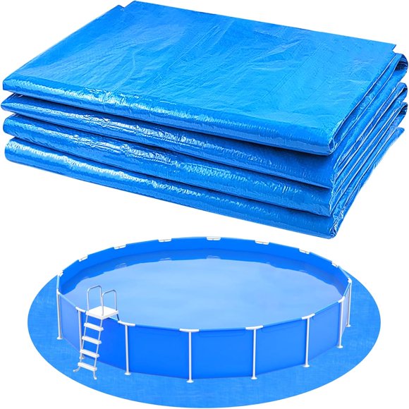 MaxxMarket 16 Ft Round Pool Ground Cloths Swimming Pool Ground Cloth,Round Pool Liner Pad for 15ft Above Ground Swimming Pool,Heavy Duty Pool Ground Mat Protector to Prevent Puncture Pool Ground Tarp