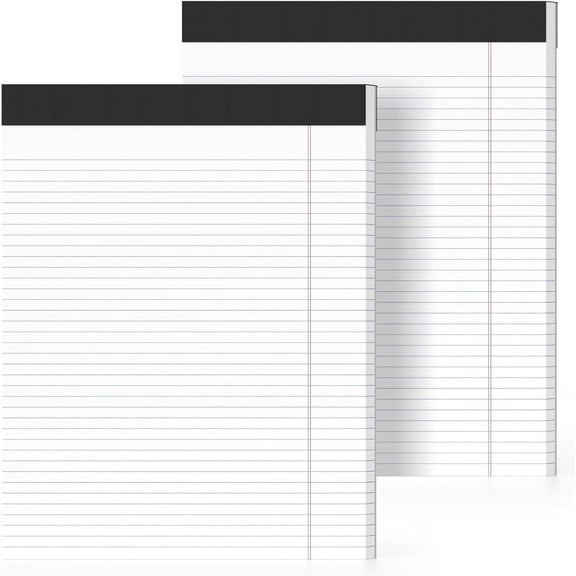 Maxxmarket Legal Writing Pads, 8.5 x 11 College Ruled Notepads, 30 Sheets per Pad, 2 pack