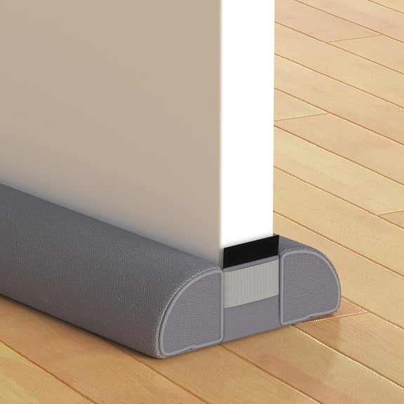 MaxxMarket Door Draft Stopper, 36 Inch Adjustable Under Door Gap Filler, Fits 30'' - 36'' Bottom Widths, Seals Gaps up to 1.7", Soundproof Sweep Blocks Air, Noise, Light, Dust- Grey