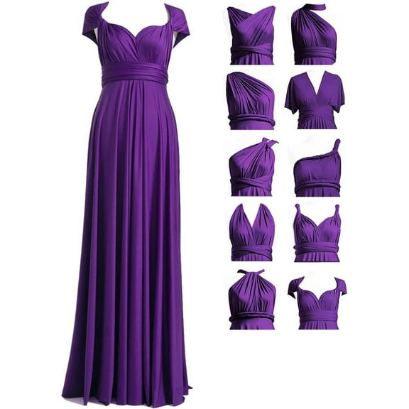 MaxxMarket Infinity Dress with Bandeau, Convertible Bridesmaid Dress, Long, Plus Size, Multi-Way Dress, Twist Wrap Dress