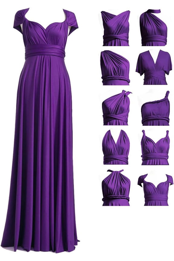 MaxxMarket Infinity Dress with Bandeau, Convertible Bridesmaid Dress, Long, Plus Size, Multi-Way Dress, Twist Wrap Dress