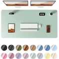 thumbnail image 1 of MaxxMarket Leather Desk Protector, Office Mat, Large Mouse Mat, Non-Slip PU Leather Blotter, Laptop Desk Pad, Waterproof Writing Pad for Office and Home (Pale Green, 47.2" x 23.6"), 1 of 19