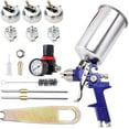 thumbnail image 1 of MaxxMarket Professional HVLP Gravity Feed Air Spray Gun, 1.4mm 1.7mm 2.5mm Nozzles, 1000cc Aluminum Cup with Gauge for Auto Paint, Primer, Clear/Top Coat & Touch-Up, 1 of 13