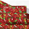 thumbnail image 1 of MaxxMarket Red Christmas Wrapping Paper for Kids Girls Boys - Holiday Gift Wrap with Stockings, Gingerbread, Candy Canes and Holly on Red - 4 Jumbo Sheets, 28″×40″ Each, Easy to Store, 1 of 15