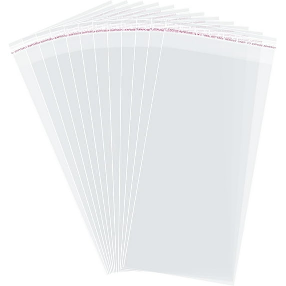 MaxxMarket Self Sealing Cellophane Bags Self Adhesive,5x10 Inches Clear Resealable Cellophane Bags 200Pieces
