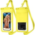thumbnail image 1 of MaxxMarket Waterproof Phone Pouch, with Interior Card Holder, Large Dry Phone Case for iPhone 17 16 15 14 13 Pro Max, Beach Vacation Essentials,1 Pack,Yellow, 1 of 10