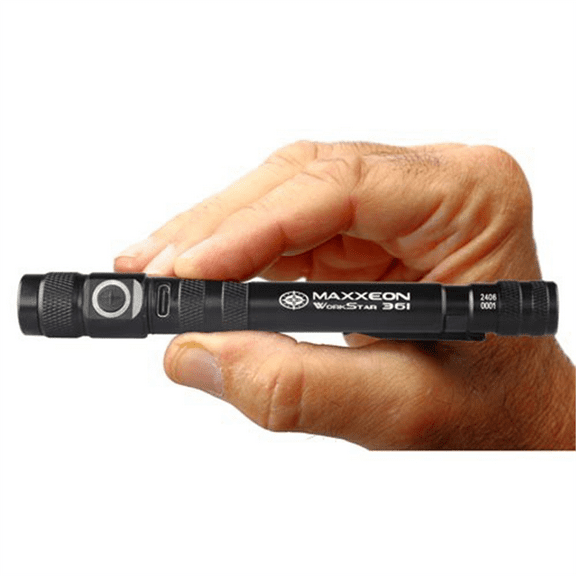 Maxxeon WorkStar 361 Rechargeable LED Zoom Penlight/Inspection Light USB-C, Black