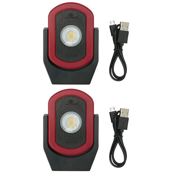 Maxxeon MXN00810 WorkStar Cyclops USB Rechargeable LED Work Light, Red (2 Pack)