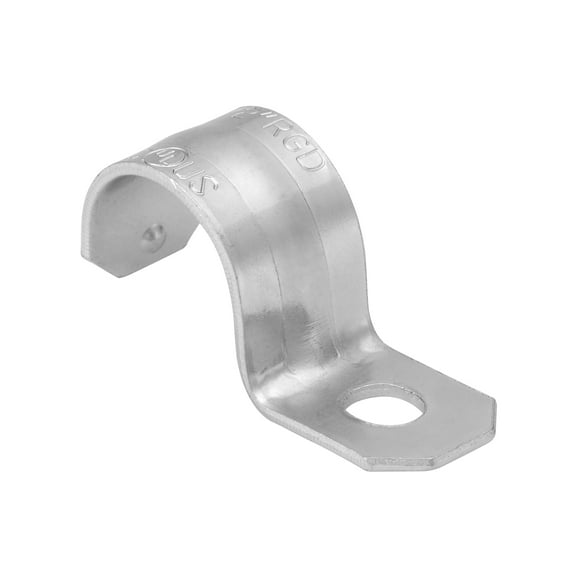 Maxxima 1/2 in. Rigid or RMC Push-On 1-Hole Pipe Straps for Conduit Installation, Zinc Plated Steel (100 Pack)