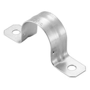 Maxxima 1 in. Rigid or RMC Push-On 2-Hole Pipe Straps for Conduit Installation, Zinc Plated Steel (25 Pack)