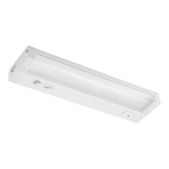 Maxxima 12 in. LED Under Cabinet Light, Built in Dimmer, Linkable, Hardwired or Plug In, 500 Lumens, 5 CCT 2700K - 5000K, White, On/Off Switch