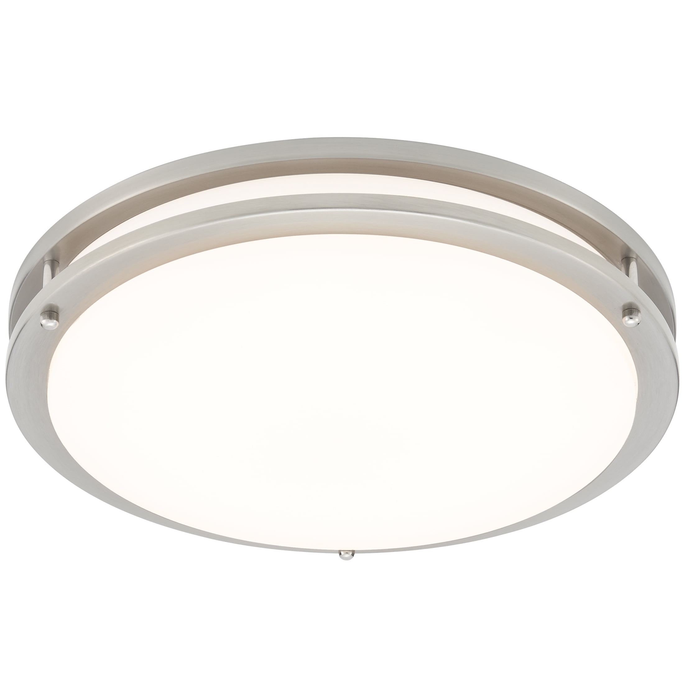 14-Inch Satin Nickel LED Round Flush Mount Ceiling Light with Motion Sensor
