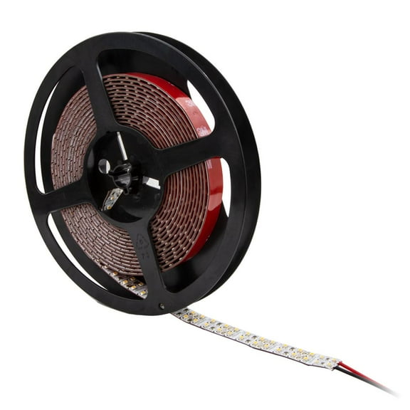 Maxxima 16.4 ft. LED Strip Light, 12V Double Row Flexible Strip, 3000K Warm White, 1200 LEDs