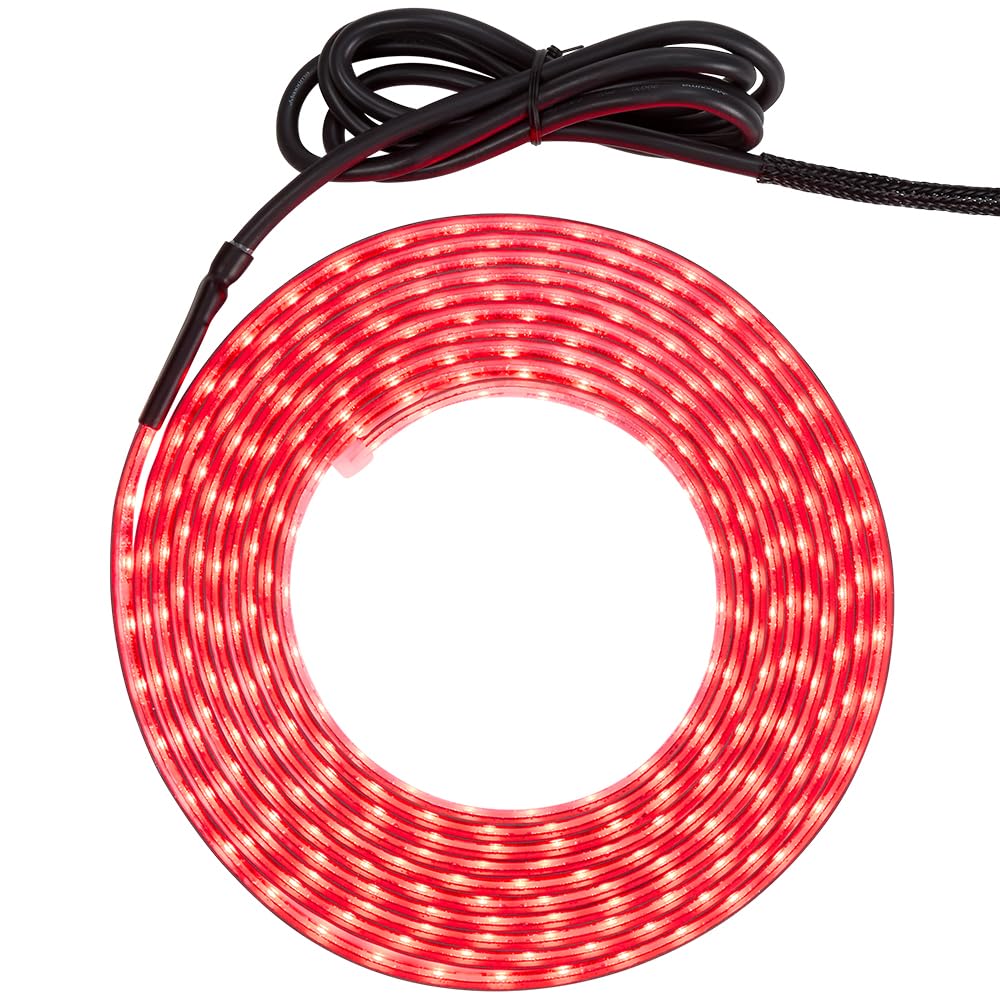 Maxxima 196” Red Silicone AIF4 Flexible Adhesive Strip Light, Grade
