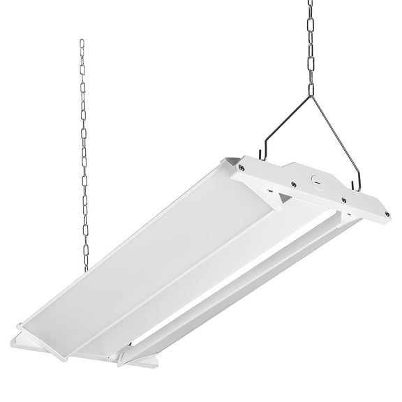 Maxxima 2 Ft. x 1 Ft. LED Linear High Bay Shop Light Fixture, Rotating Adjustable Light Panels 135, 13,500 Lumens, 5000K Daylight