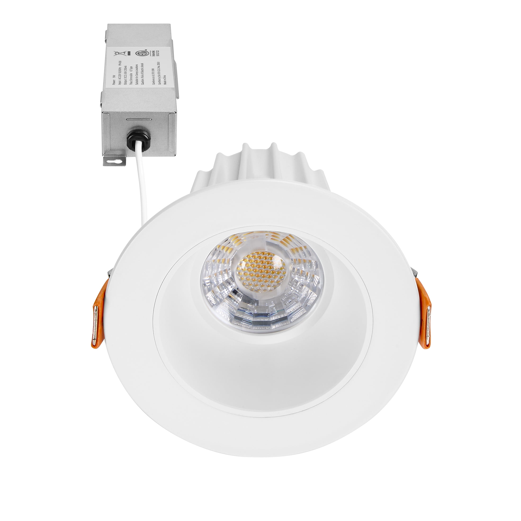 White Aluminum Round Dimmable LED Recessed Light