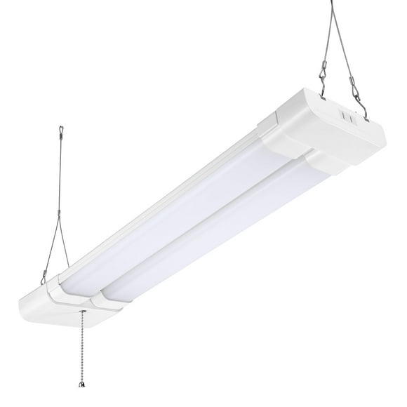 Maxxima 2 ft. Utility LED Adjustable Shop Light Fixture, Linkable, Frosted Lens 5000K Daylight 5000 Lumens
