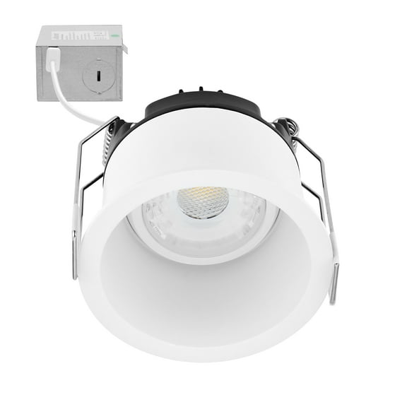 Maxxima 2 in. 5 CCT Adjustable LED Slim Regressed Eyeball Gimbal Downlight, 600 Lumens, Color Selectable 2700K-5000K, 360° Rotation