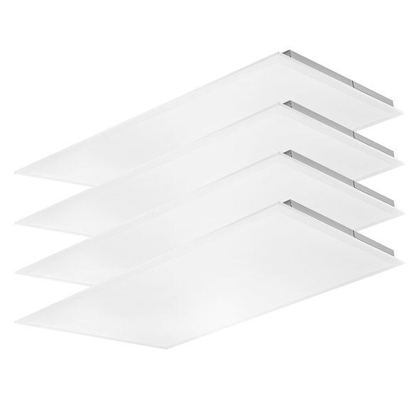 Maxxima 2'x4' LED Flat Panel Ceiling Light Fixture, Selectable Color Temperature / Wattage, Up to 5000 Lumens (4 Pack)