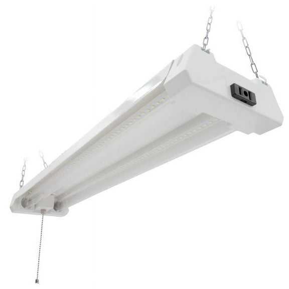Maxxima 2ft. Utility Led Shop Light Fixture, Linkable, Clear Lens 5000K Daylight 2500 Lumens