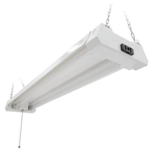Maxxima 2ft. Utility Led Shop Light Fixture, Linkable, Clear Lens 5000K Daylight 2500 Lumens