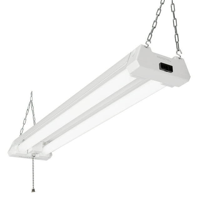 Maxxima 2ft LED Garage & Workshop Light Fixture, Linkable, Frosted Lens ...