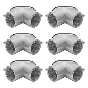 Maxxima 3/4 in. Conduit Pull Elbow, Rigid EMT or RMC Fitting for Wire Installation, 90-Degree Bend, Threaded (6 Pack)
