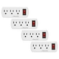 thumbnail image 1 of Maxxima 3 Outlet Grounded Wall Plug Adapter, Outlet Extender Wall Tap with On/Off Switch (4 Pack), 1 of 8