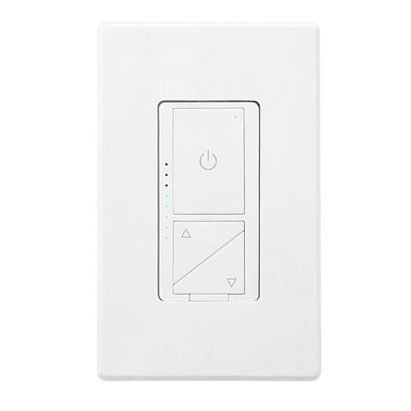 Maxxima 3-Way/Single Pole Digital Dimmer Wall Light Switch with Brightness Indicator Lights, Wall Plate Included