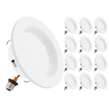 Maxxima 4" 5 CCT Retrofit Recessed LED Downlight - E-26 Quick Connect, Color Selectable 2700K-5000K (2700K/3000K/3500K/4000K/5000K), Dimmable Retrofit, 750 Lumens, Damp Rated for Kitchens - 12 Pack