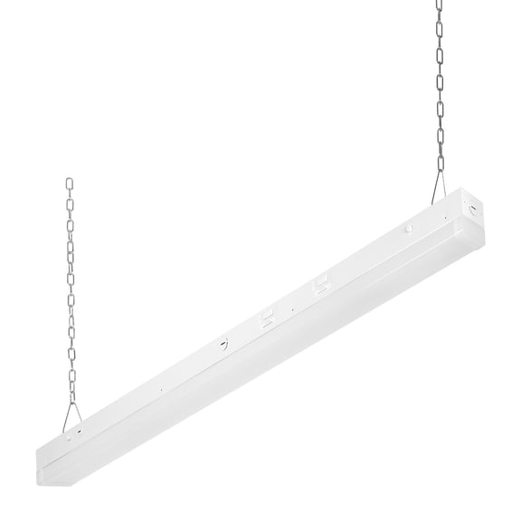 Maxxima 4 ft. LED Linear Strip Shop Light, White, Select Color Temp/Wattage, up to 5600 Lumens, 0-10V Dimming