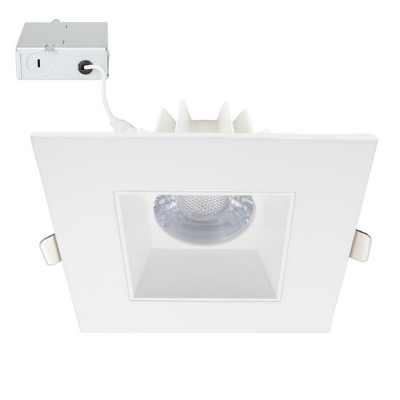 Maxxima 4 in. 2700K Slim Square Recessed Anti-Glare LED Downlight, Canless IC Rated, 1200 Lumens, Warm White