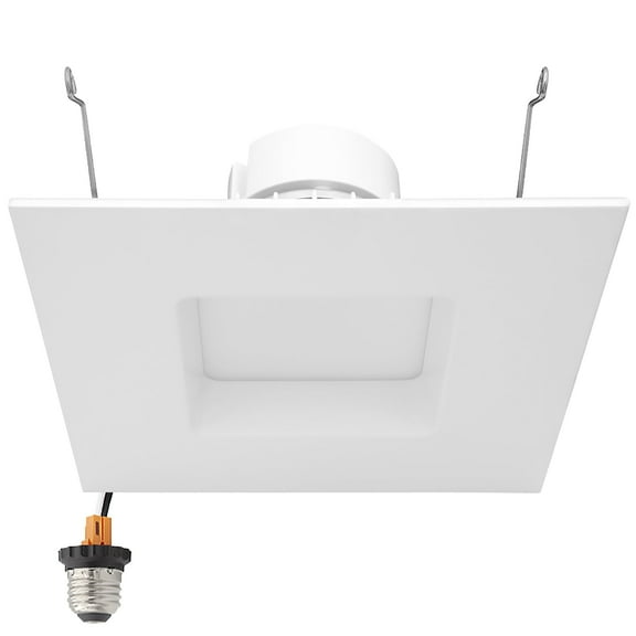 Maxxima 6 in. 5 CCT Retrofit Square Recessed LED Downlight, 1200 Lumens, Color Selectable 2700K-5000K