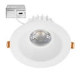 thumbnail image 1 of Maxxima 4 in. Ultra-Thin Recessed Anti-Glare LED Downlight Canless IC Rated 1200 Lumens 5 Color Temperature Selectable 2700K/3000K/3500K/4000K/5000K Dimmable White Trim, 90 CRI, Junction Box Included, 1 of 10