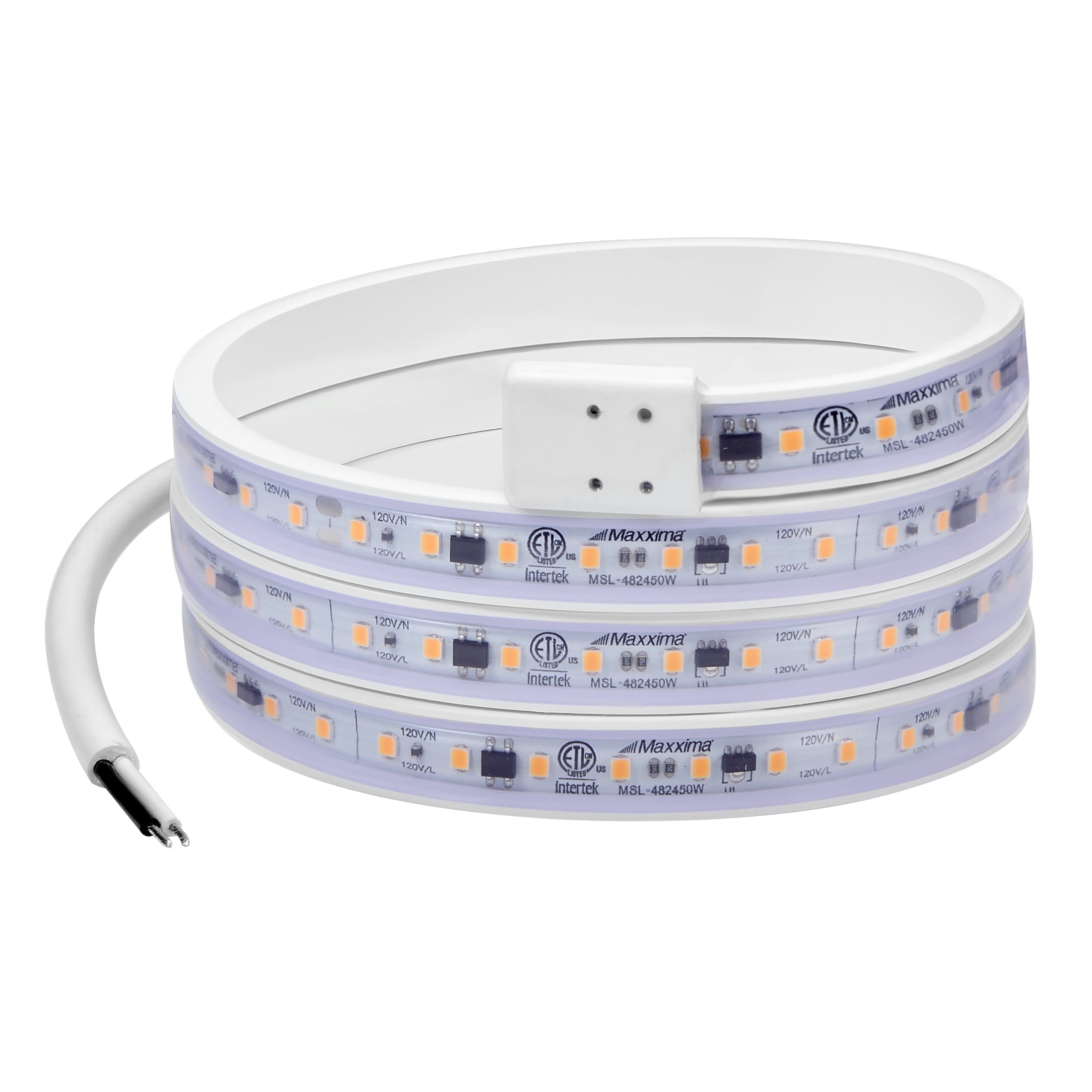 48" White LED Under Cabinet Strip Light, Hardwired