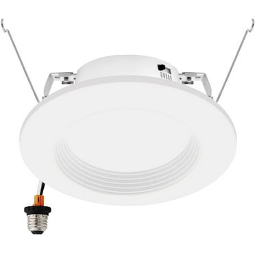 Maxxima 5 in. & 6 in. 5 CCT Retrofit Recessed LED Downlight with E-26 Quick Connect, Color Selectable 2700K-5000K (2700K/3000K/3500K/4000K/5000K), Dimmable, 1300 Lumens