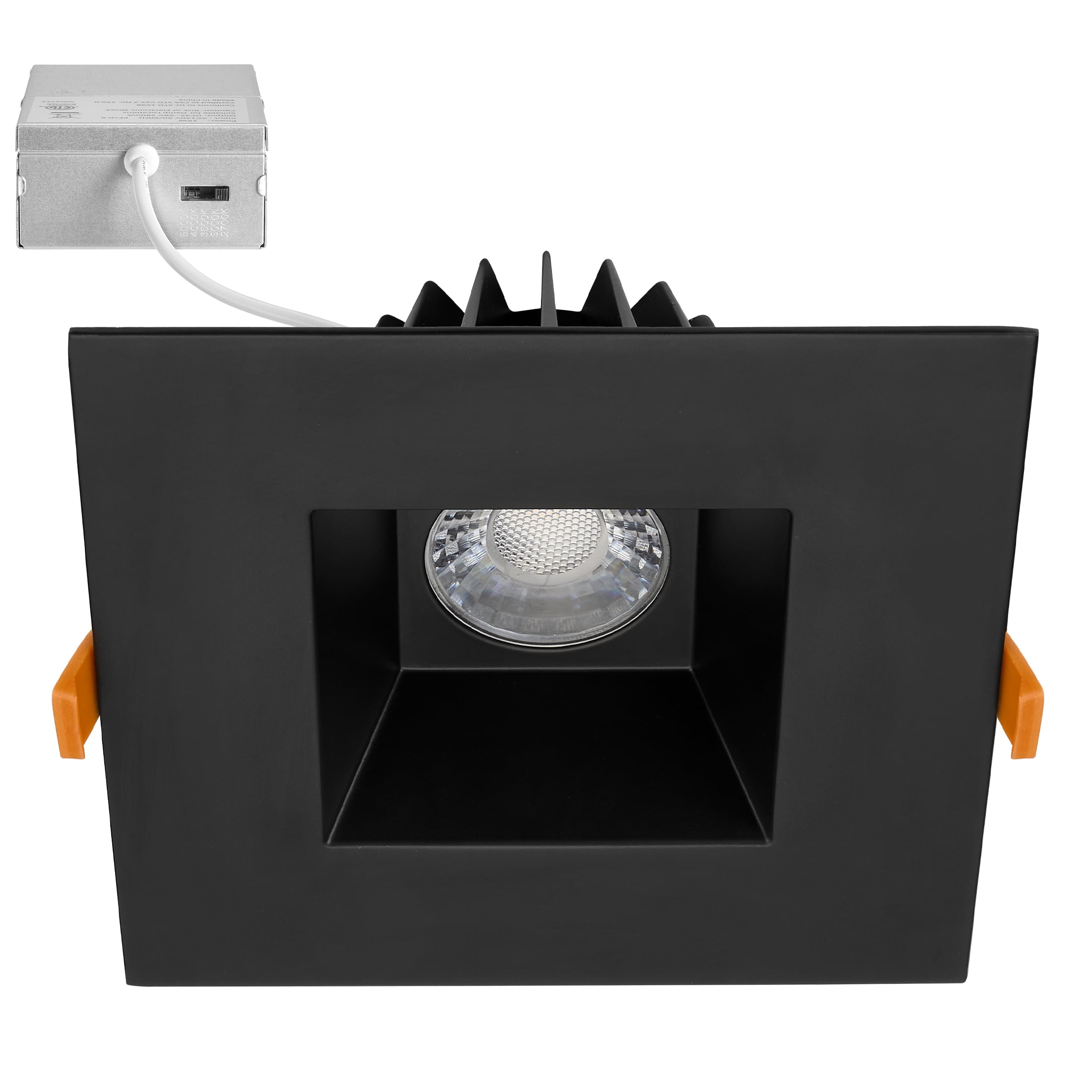 6-Inch Black Aluminum Square LED Recessed Downlight