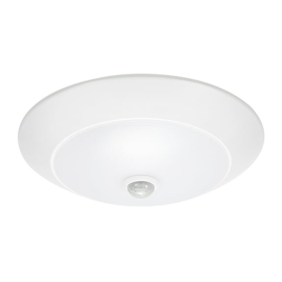 Maxxima 7 in. LED Motion Sensor Round Disk Light Ceiling Fixture, 5 CCT 2700K-5000K, 1200 Lumens
