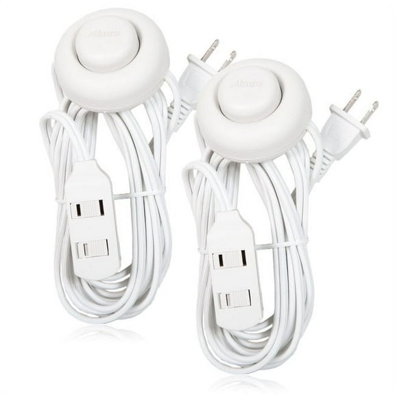 Maxxima 9 Foot 3 Outlet Foot Switch Extension Cord (2 Pack)
