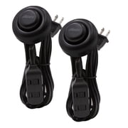 Maxxima 9 ft 3 Outlet Extension Cord With On/Off Foot Switch, Black Pack of 2